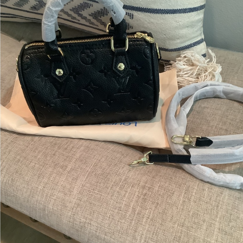Black Designer Handbag nano speedy New